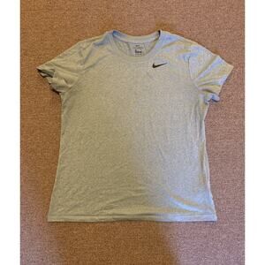 Nike Dri-Fit Shirt Mens Large Short Sleeve Crew Neck Lightweight Gray